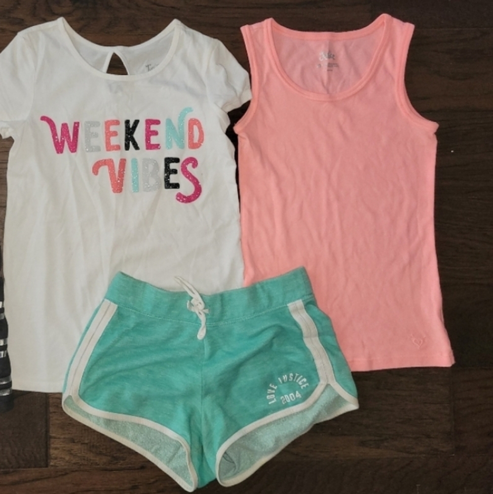 Justice Girls Tops And Shorts